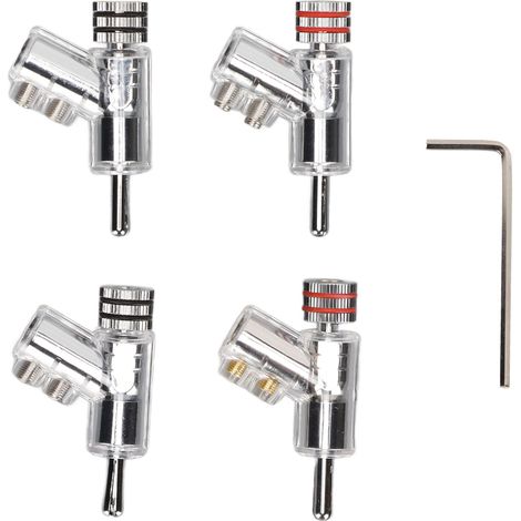 4 pièces connecteurs banane BA1403R plaqués rhodium pour câbles enceintes, amplificateurs et récepteurs AV (1/5)