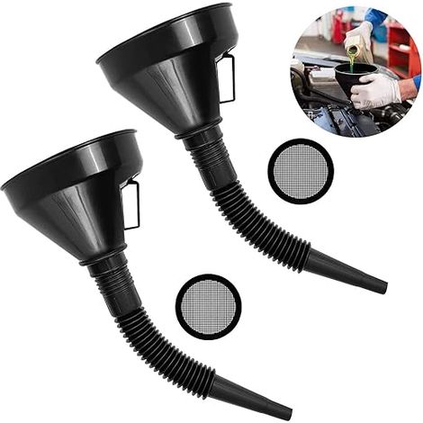 2 Stück Einfülltrichter, Trichter mit Sieb, Kann Verunreinigungen filtern, schnelle Filtration (1/5)