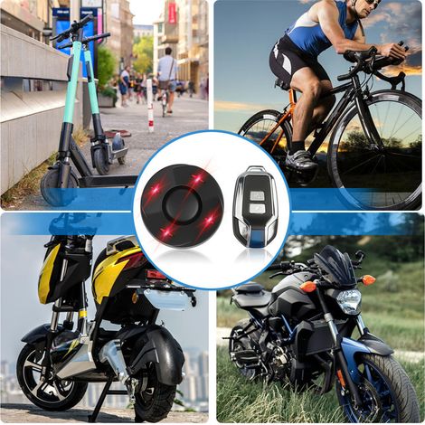 Neue Fahrradlampe für den täglichen Gebrauch, USB-aufladbar, Rücklicht, Alarm für E-Bikes, Einzeloptik-Signallicht, schwarz, einfache Fernbedienung (1/5)