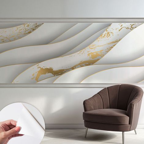 Papier peint autocollant Mural avec colle pour salon et chambre Décoration murale rapide Motifs dynamiques 250x104 cm (1/5)