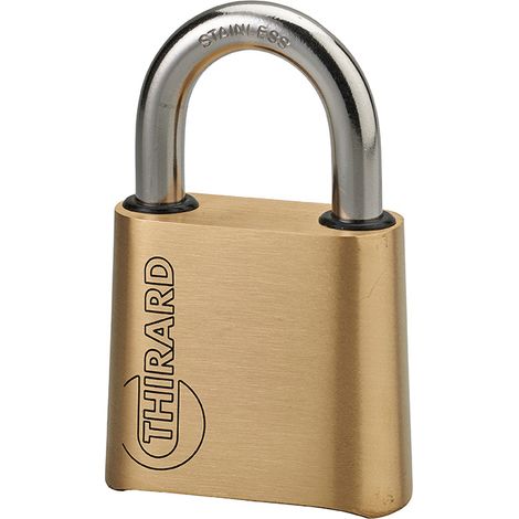 THIRARD - Cadenas à combinaison Tanker 2, laiton, 4 chiffres, intérieur, anse inox, 50mm - THIRARD (1/3)