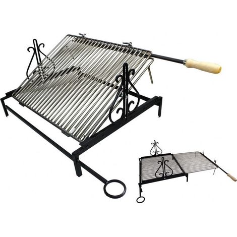 GRIGLIA TONDINO PESANTE GIREVOLE - CM 60X50 griglia inox 18/10