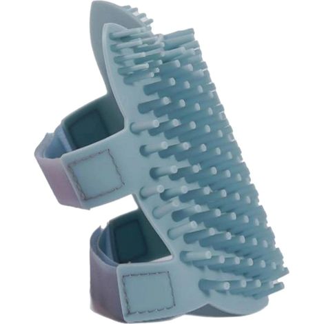 Griffoir d'angle mural Brosse de toilettage pour animaux, peigne doux, outil d'auto-massage, jouet pour chats d'intérieur et chatons (bleu) (1/5)