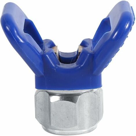 Pistolet à peinture AIRLESS, protecteur de siège de buse plat pour outils de pulvérisation accessoires de pulvérisateur de siège de buse (bleu) (1/5)