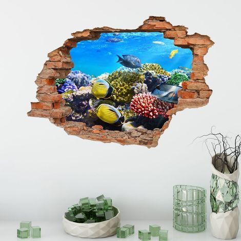 3D Wall Sticker Wall Hole Pattern (Fish)