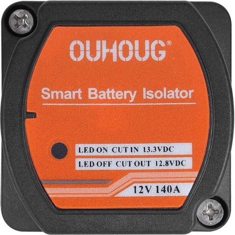 Double kit de déconnexion de batterie 12V, 140A, avec protection contre les surtensions, housse étanche aux intempéries (1/5)