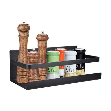 Gewürzregal, Kühlschrank Hängeregal,Ablagefläche, Hängeablage ,Schwarz, KINSI (1/5)