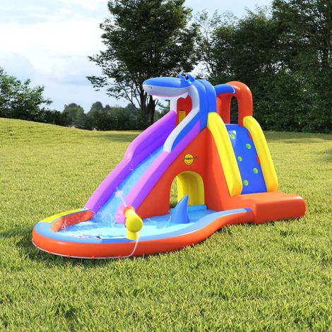 Happy Hop Scivolo d'Acqua Gonfiabile con Piscina 450x320x240 cm in PVC (1/5)