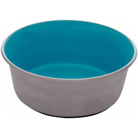Dogit Comedero Steuinox Antisliz, Blau, 1.15l