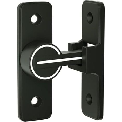 Verrou Serrure de Fermeture Porte Interieure Coulissante de Lumineux, 90° Loquet de Crochet a Porte Bascule, Boulon de Verrouillage de Boucle Moraillon Antivol, pour Porte, Fenêtre (90 Degrés) (1/4)