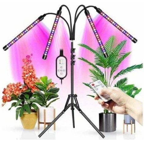 Tripod type indoor LED grow light, 80 full spectrum LED beads, with dual timer. (1/4)