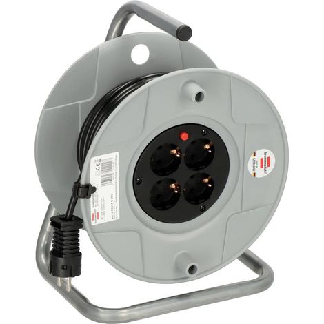 Brennenstuhl 1099150001 Avvolgicavo 25.00 m Nero Spina schuko