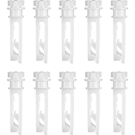 Bardusch - Kit de réparation de tige de store vertical - 10 clips de rechange blancs pour un entretien rapide et facile des rideaux (1/3)