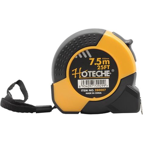 HOTECHE flexometro 7.5x25mm abs , Flexómetro de 7 m x 25 mm ABS Hoteche Herramienta idel para mediciones precisas en una amplia variedad de proyextos de construcción y bricolaj (1/3)