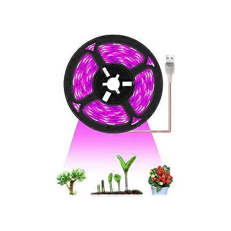 3m USB LED Streifen Wasserdichte Pflanzenlampe Grow Lampe Zimmerpflanzen Wachstums Lichtband Pflanzenlicht