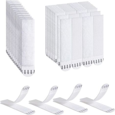 Bandes de Suspension pour Photos, 32 Paires (64 Bandes) Languette Accroche Tableau sans Percer Bandes, Bandes Adhésives Résistantes pour Cardres (1/5)