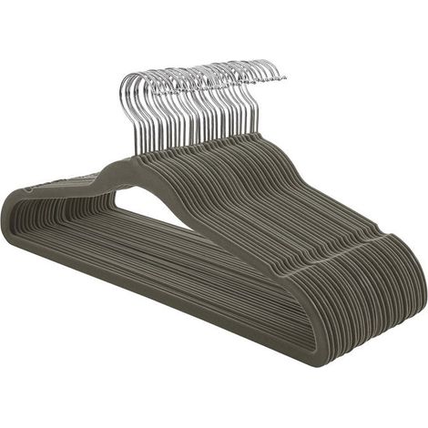 Lot de 30 Cintres Velours gris (1/5)