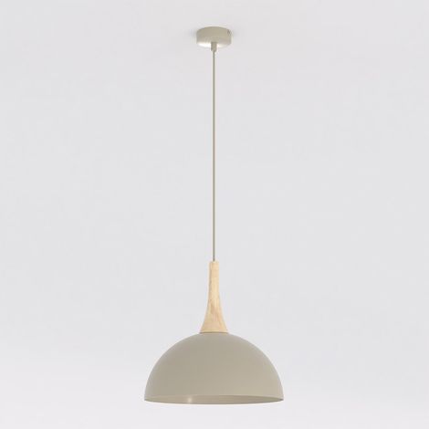 Lampada a sospensione Nautica in acciaio e legno