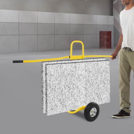 Transportwagen für Platten, Plattenwagen zum Transportieren großer Platten Gelb