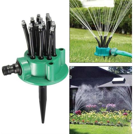 Arroseur Rotatif - 360° - Tête D'arrosage Multiples - Système D'irrigation Réglable Pour Jardin Pelouse Cour Terrasse - 1 Pièce (1/5)