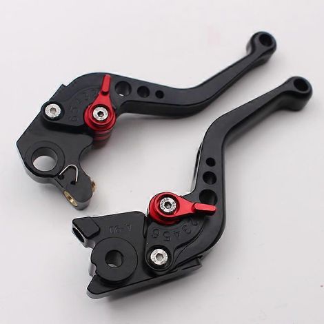 Accessoires de conversion pour moto KTM 690 SMC R : levier de frein, klaxon et embrayage en alliage d'aluminium (poignée courte noire). (1/5)