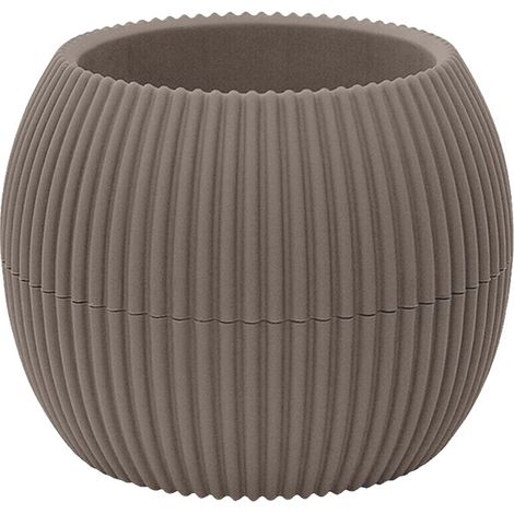 Vasetti Piante Grasse Con Sottobicchiere Integrato Design Moderno Crea La Tua Composizione Varie Misure Colori Vasi Pianta Sottovaso Piantine Vaso Fiori Marrone - Rotondo 0,15 Litri
