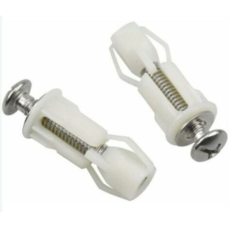 2pcs Vis D'expansion pour Couvercle de Toilette Fixation Abattant WC Vis pour Lunette Toilette Ensemble de Fixation Pièces de Rechange pour Couvercle de Toilette (1/5)