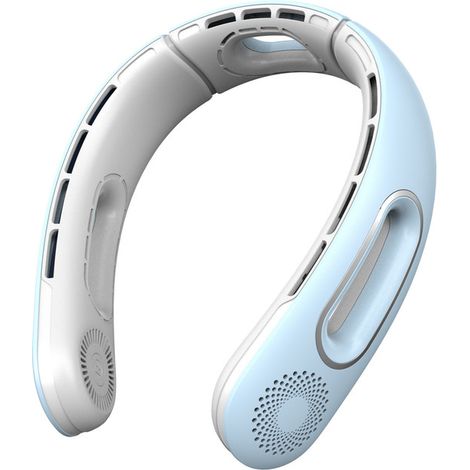 Ventilateur nuque portable – 3000mAh – 4 vitesses – Ventilateur Portable Nuque Rechargeable par USB – Idéal pour bureau, voyage, sport (1/5)