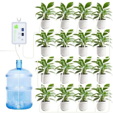 Automatisches Bewässerungssystem für 16 Topfpflanzen, 100 Bewässerungsmodi, wiederaufladbares automatisches Tropfbewässerungsset für den Innenbereich und Balkone