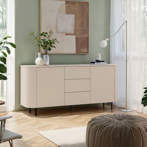 Madia Marini 2 ante e 3 cassetti cashmere 180x43x85 cm push pull (1/5)