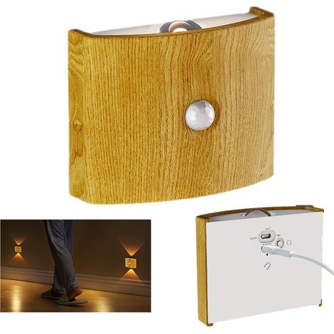 Lámpara de pared LED con sensor de movimiento para interiores, luz ascendente y descendente de 3500K/4500K/6500K, luces magnéticas para armario, 1200 mAh, luces nocturnas inalámbricas.