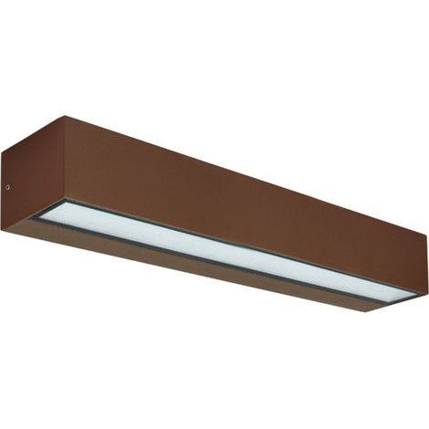 Applique classico gea led ges2248 led ip65 alluminio marrone biemissione