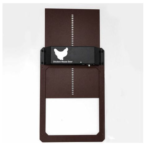 Puerta automática solar de plástico reforzado GABRIELLE para gallinero - Puerta automática para gallinero a batería (1/5)