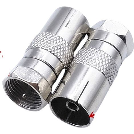 British F head to TV femelle câble TV câble antenne tête de conversion F révolution antenne femelle-2pack
