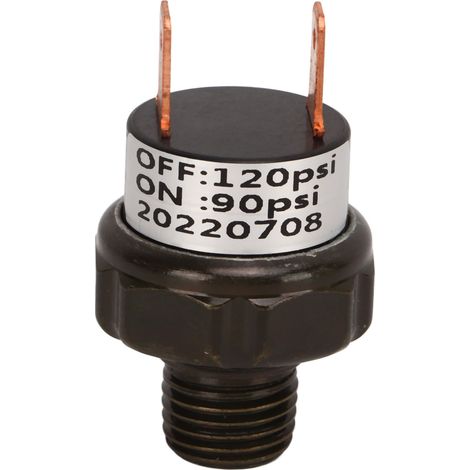 Decdeal Valve de commande de pression de compresseur d'air, pièce de rechange de voiture en acier inoxydable pour klaxons de Train 90-120PSI