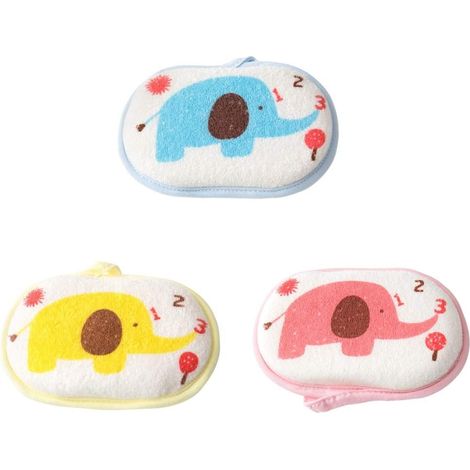 Pack de 3 éponges de douche douces pour bébé,