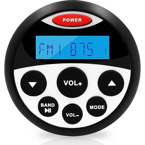 Autoradio Bluetooth étanche pour moto, lecteur MP3, système audio auto, récepteur FM/AM, compatible SPA, UTV et quad. (1/5)