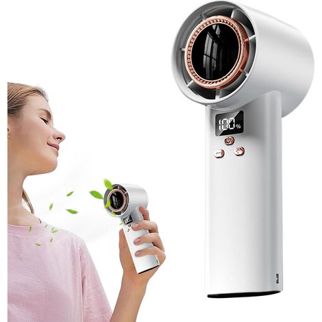 Ventilateur rechargeable USB avec écran LCD numérique, flux d'air puissant, 3 modes, refroidissement silencieux (1/5)