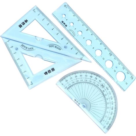 Règle flexible DECHOUS (lot de 4) avec motif ondulé, en plastique (1/5)
