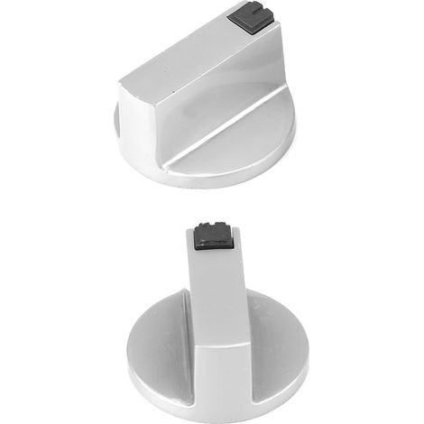 Lot de 2 poignées 6 mm alliage de zinc pour plaque gaz four cuisinière encastrable commande métal cuisine (1/5)