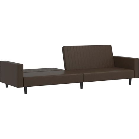 Maison Exclusive - Divano Letto a 2 Posti Marrone in Similpelle