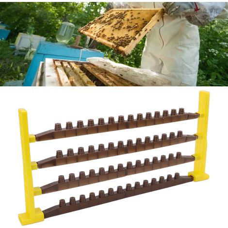 [Königinnen-Aufzuchtrahmen] + Professionelle Imkerei + Multifunktional + [Robuster Kunststoff, Schnellmontage] - Königinnenzellenrahmen mit sicherer Verriegelung (L=23/21,5 cm, 2 Leisten) - Vielseitig (1/5)