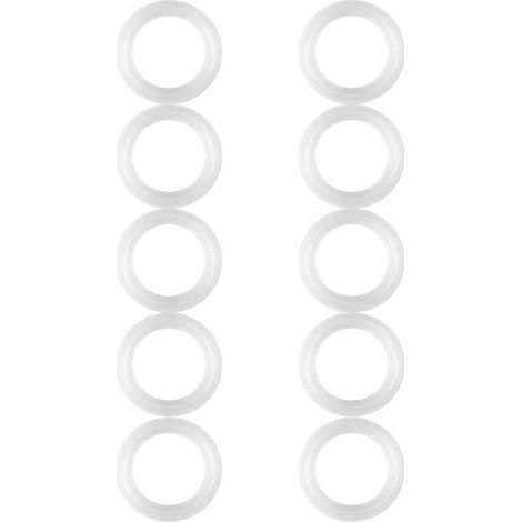 10x Joint Silicone Tri-Clamp 1.5" OD 50.5mm, Rondelle Étanche Sanitaire pour Raccord Tuyau Soudure (1/4)