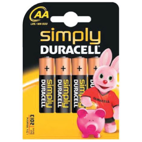 cf 4 piles duracell simplement piles alcalines AA longue durA e de vie