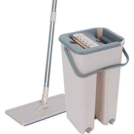 Mop and Buckets Sets with 4pcs Reusable Mop Pads Easy Wringing Dust Mops for Wet And Dry Use Floor Mop and Bucket for All Floors Typed