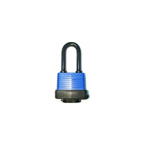 Lot de 2 cadenas lourds à manille longue, même clé, bleu, maison, garage, extérieur –