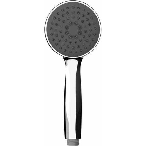 Wenko Soffione doccia Basic, Ø 10 cm - Doccetta universale, soffione doccia, 1 funzione, ABS, Grigio (1/5)