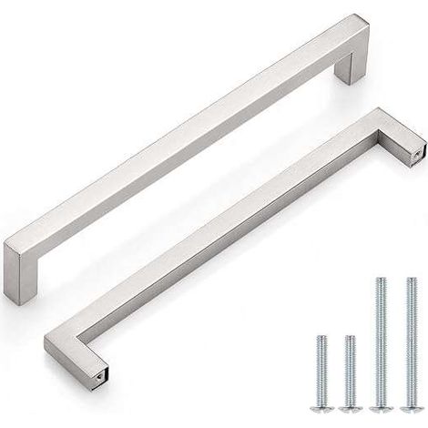 Maniglie per armadi e cassetti, cromate, 236 mm, 5 pezzi.