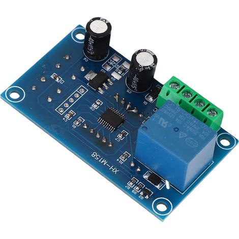 Module de relais temporisé programmable 0 à 99 s avec sortie intermittente, affichage numérique, alimentation 12 V CC. (1/5)