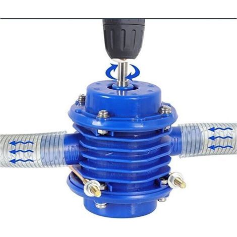 Pompe à eau de forage, 2400 l/h, 2000–3000 tr/min, pour huile et eau, bleue (1/4)